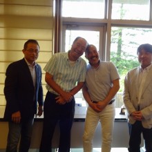 日整代表選手　左から塩川会員・肥後橋会員・髙山会員・枝光会員