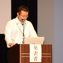川上会員7月9日(日)九州学術大会での発表風景