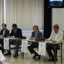 講師の先生方 右から中原先生・三橋先生・藤田先生・三谷先生